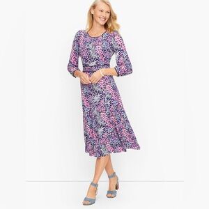 NWOT Talbots Floral Garden Fit & Flare Dress